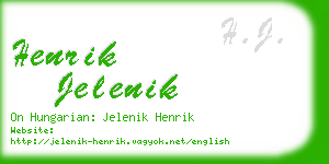 henrik jelenik business card